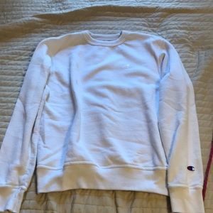 White Crew Neck Champion Sweatshirt